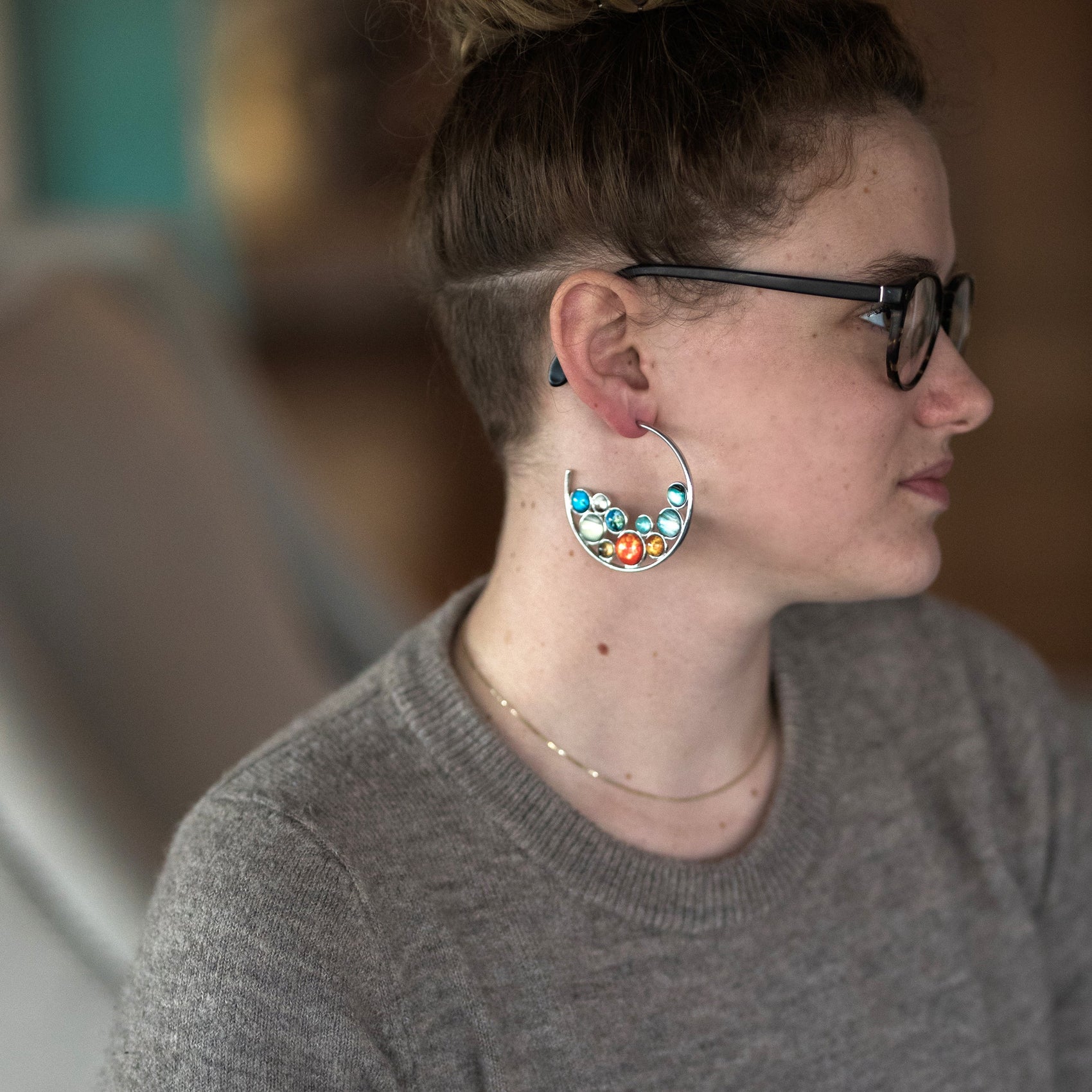 Solar System Hoop Earrings - RoshelLuxe.com
