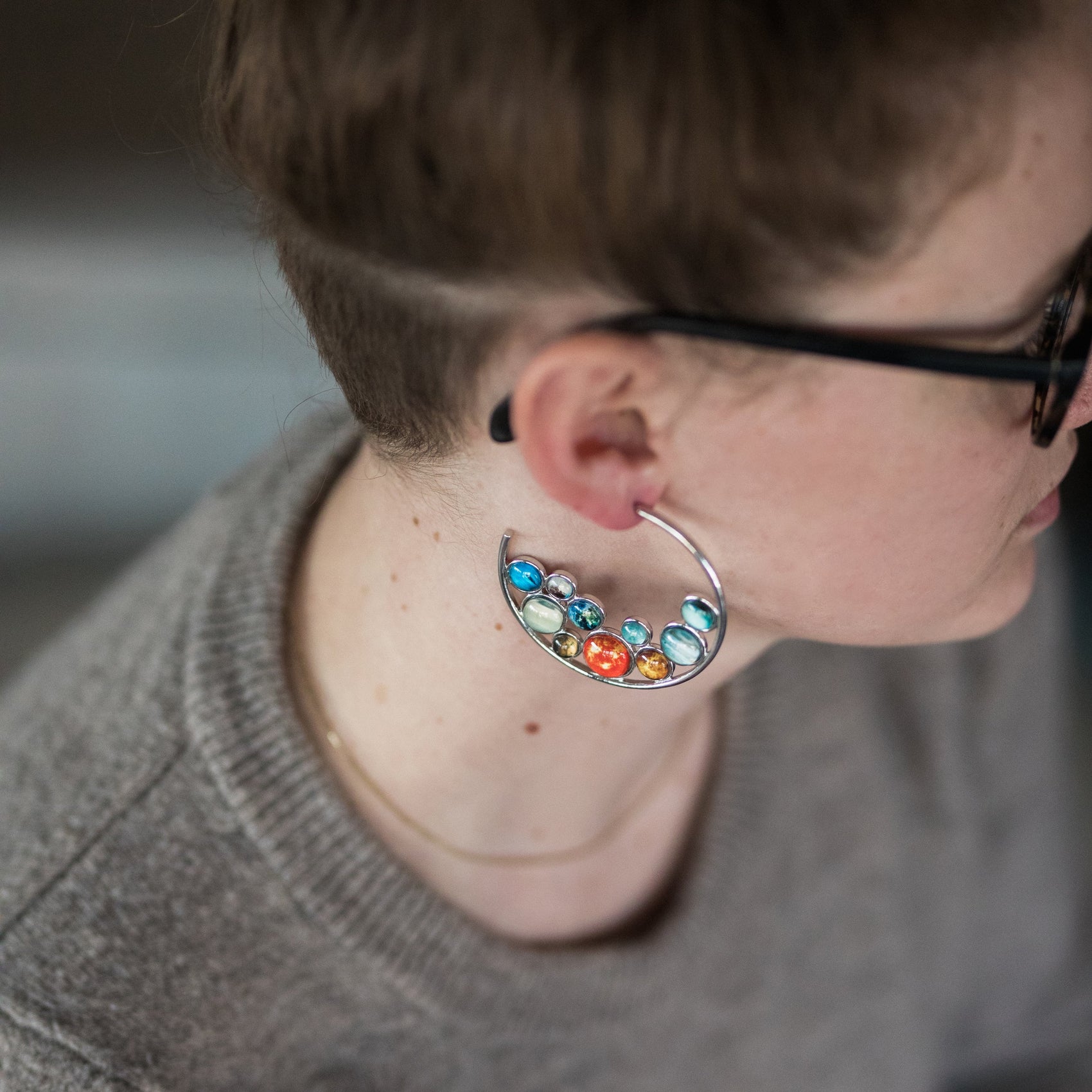 Solar System Hoop Earrings - RoshelLuxe.com