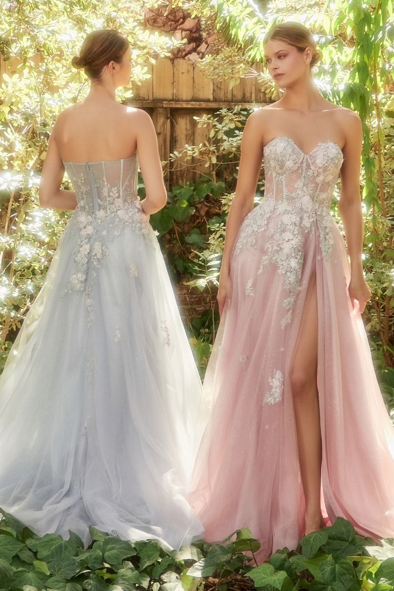 Penelope Blossom Gown With Overskirt - RoshelLuxe.com