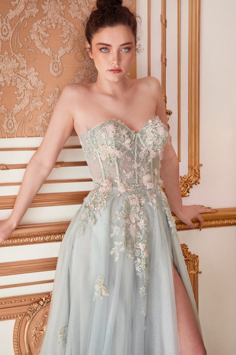 Penelope Blossom Gown With Overskirt - RoshelLuxe.com