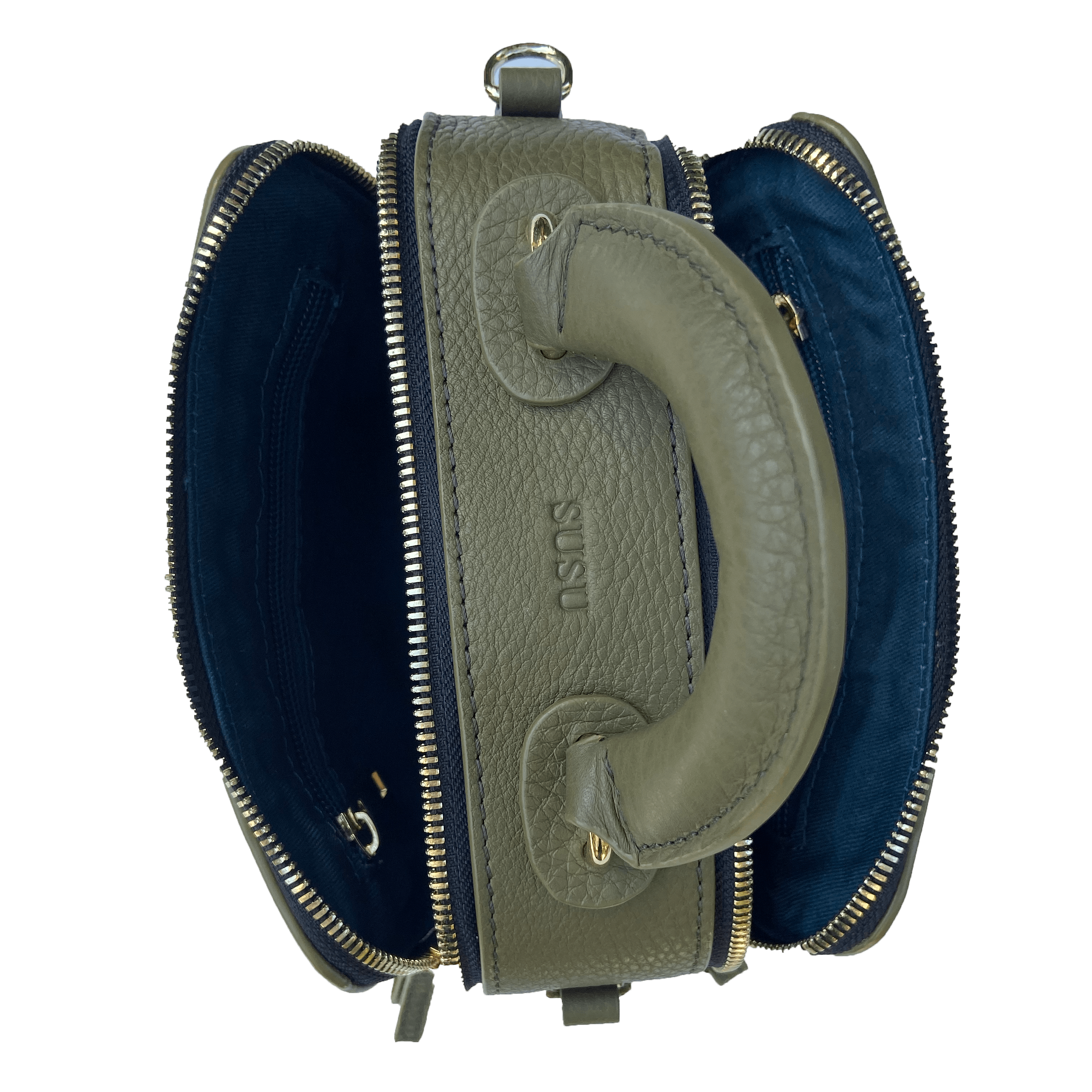 Small Leather Crossbody Bag Olive Green