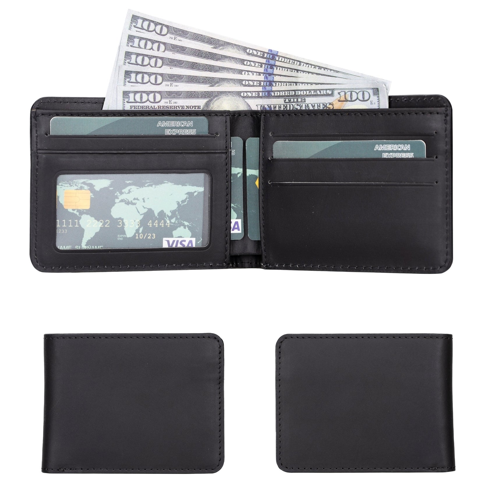 Arvada Handmade Bifold Leather Men Wallet - RoshelLuxe.com