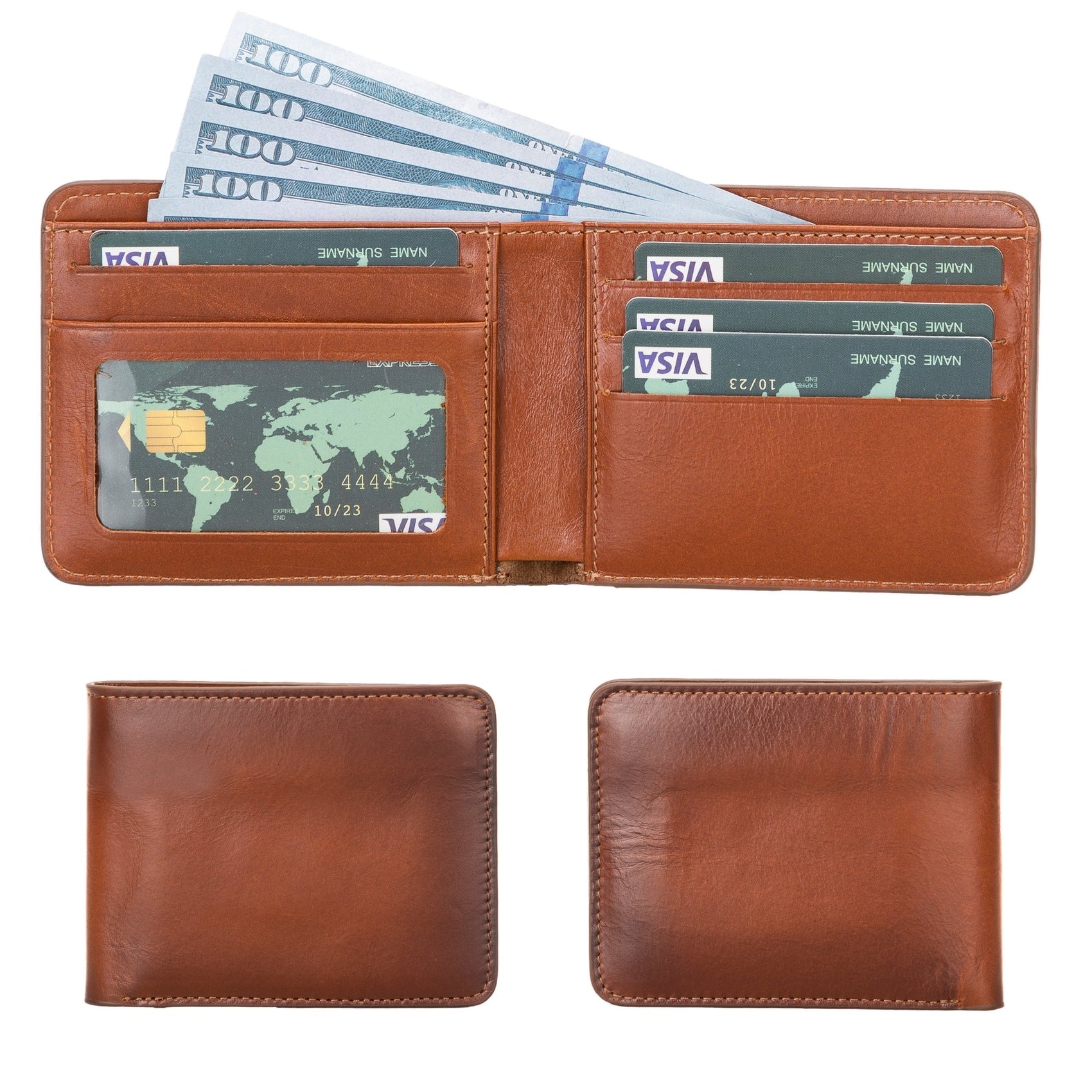 Arvada Handmade Bifold Leather Men Wallet - RoshelLuxe.com