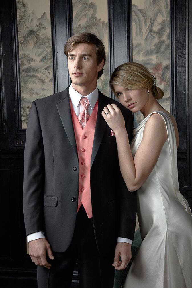 "Aspen" Black Suit Jacket Notch (Separates) - RoshelLuxe.com