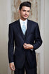 "Aspen" Navy Suit Jacket Notch (Separates) - RoshelLuxe.com