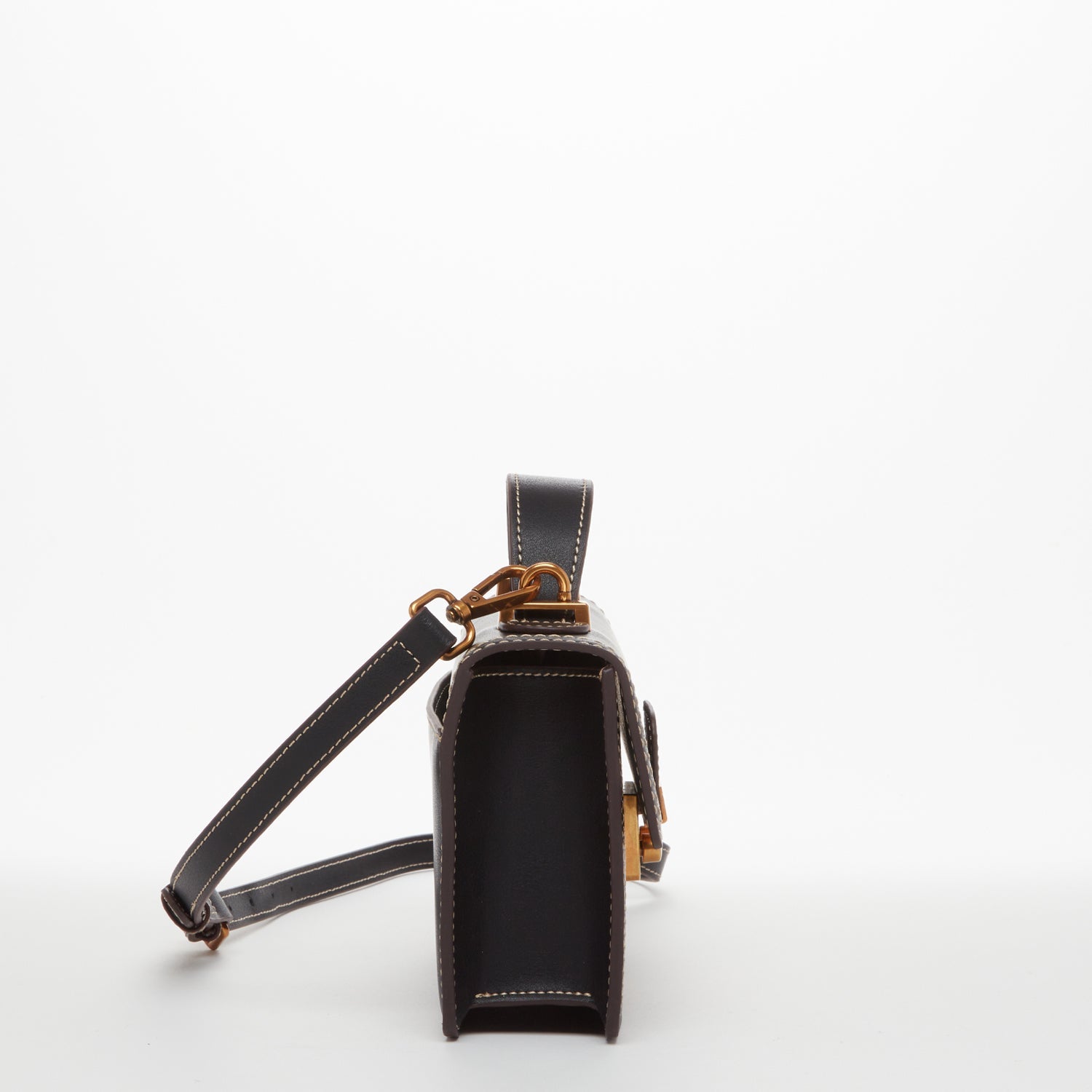 Black Purse Leather Small Crossbody Bag - RoshelLuxe.com