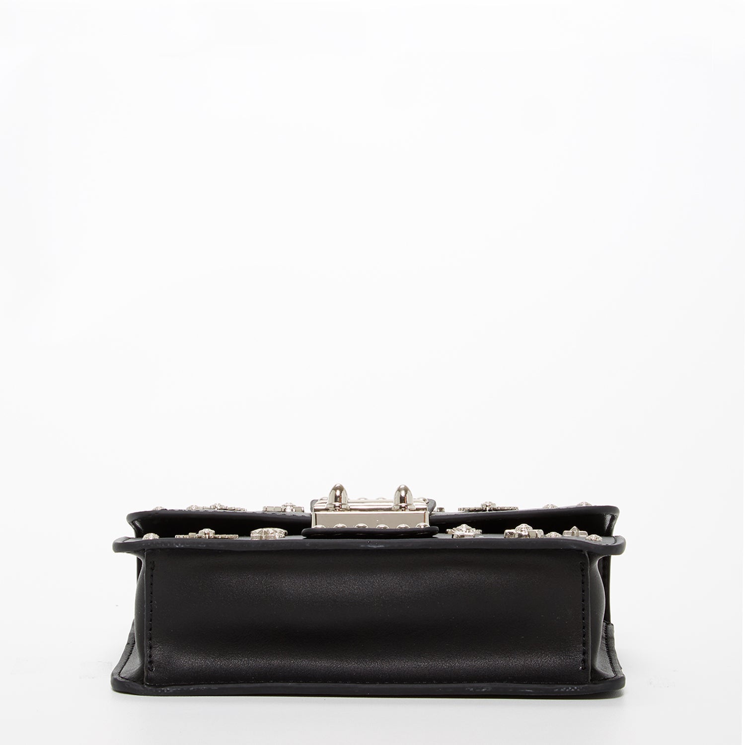 Studded Small Leather Crossbody Bag Black Purse - RoshelLuxe.com
