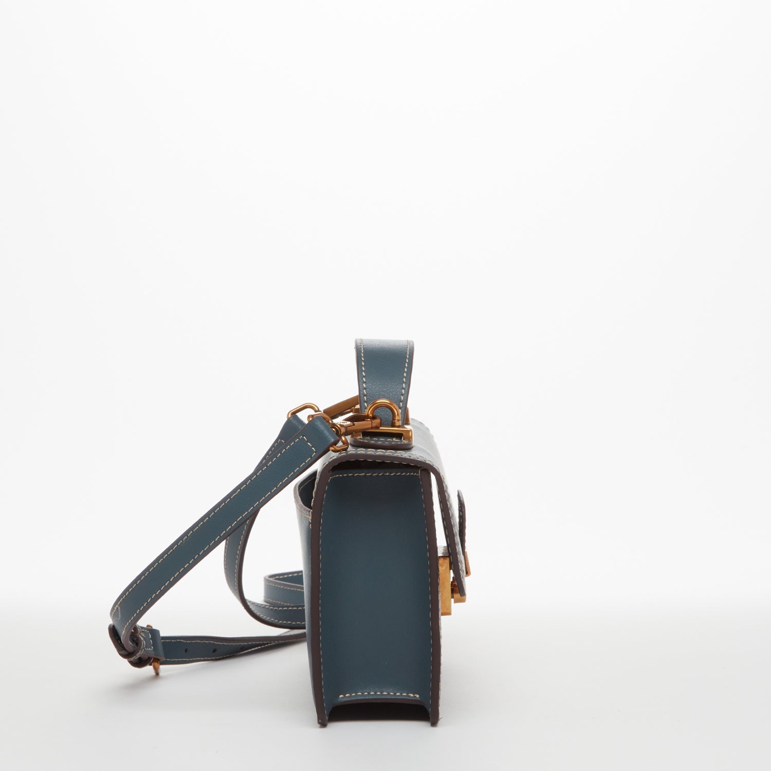 Leather Blue Purse Small Crossbody Bag - RoshelLuxe.com