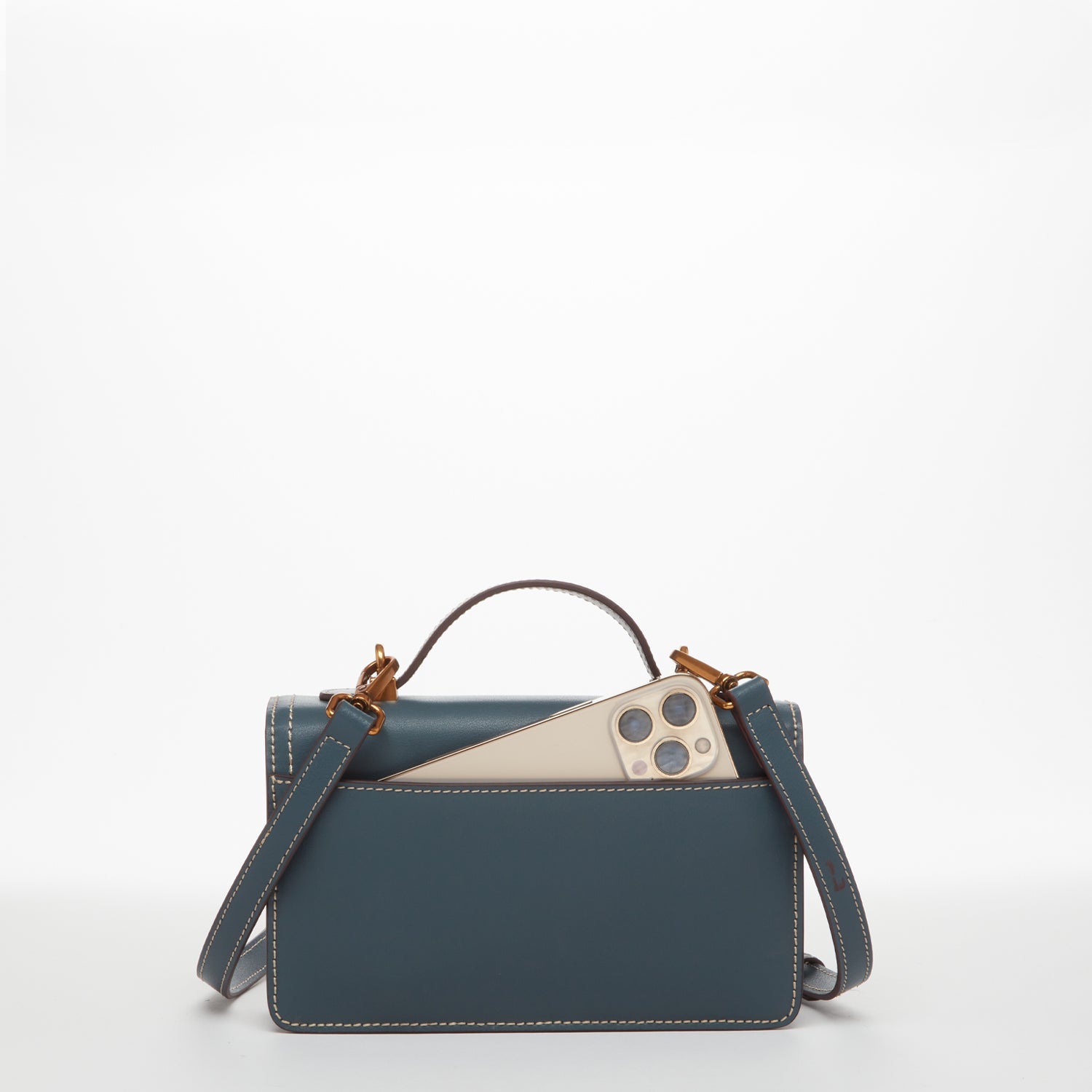 Leather Blue Purse Small Crossbody Bag - RoshelLuxe.com