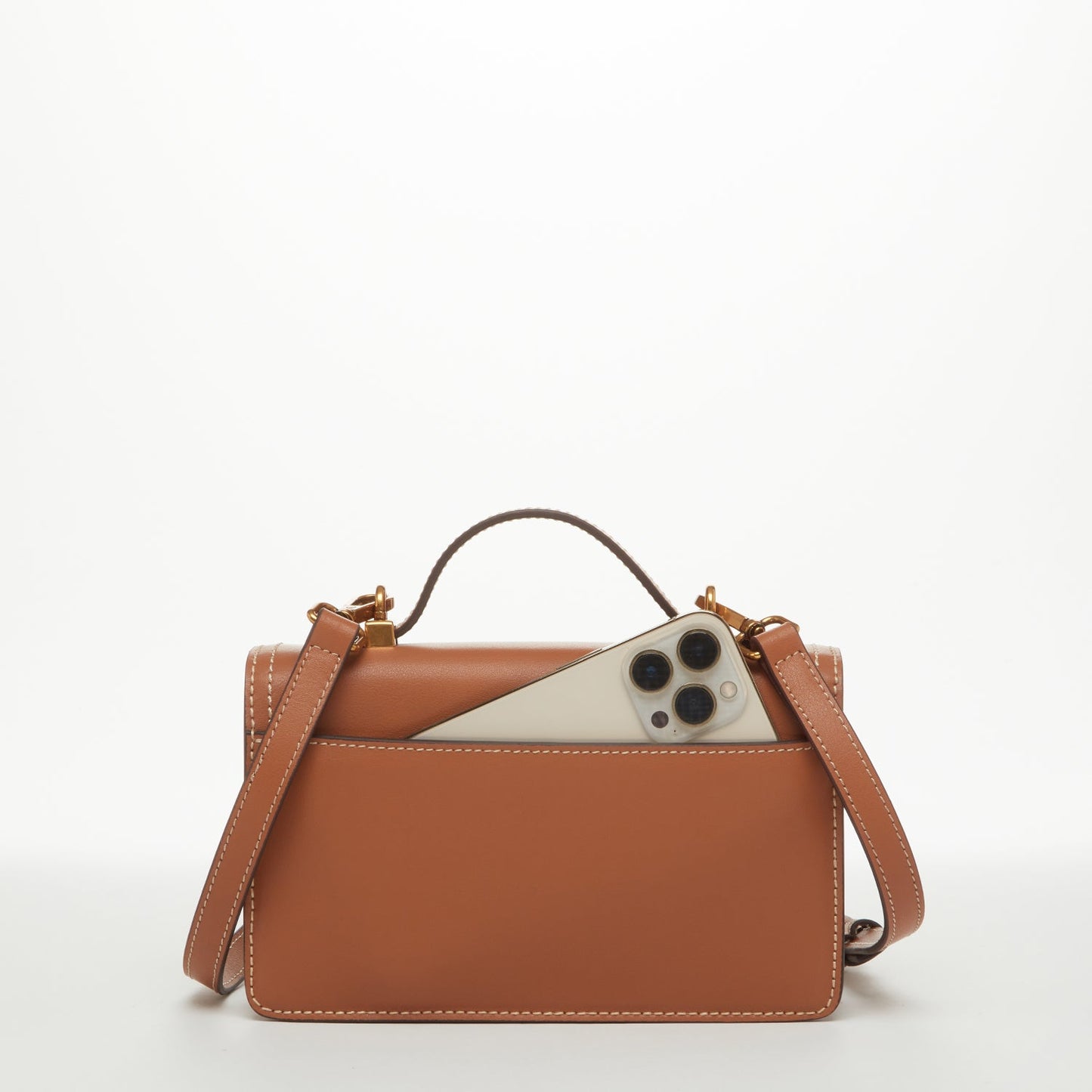 Little Brown Bag Leather Crossbody Purse - RoshelLuxe.com