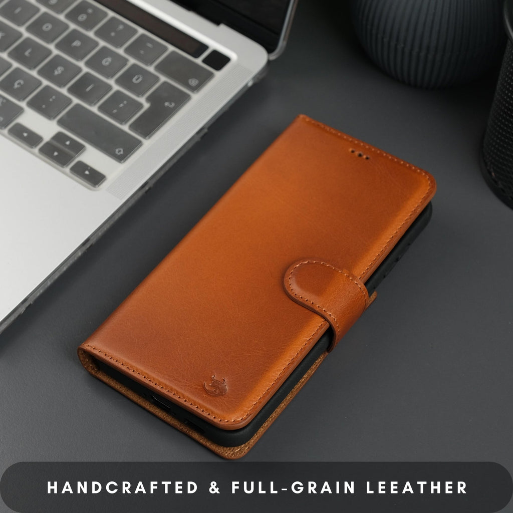Buffalo Leather Samsung Galaxy S24 Plus Wallet with Detachable Case