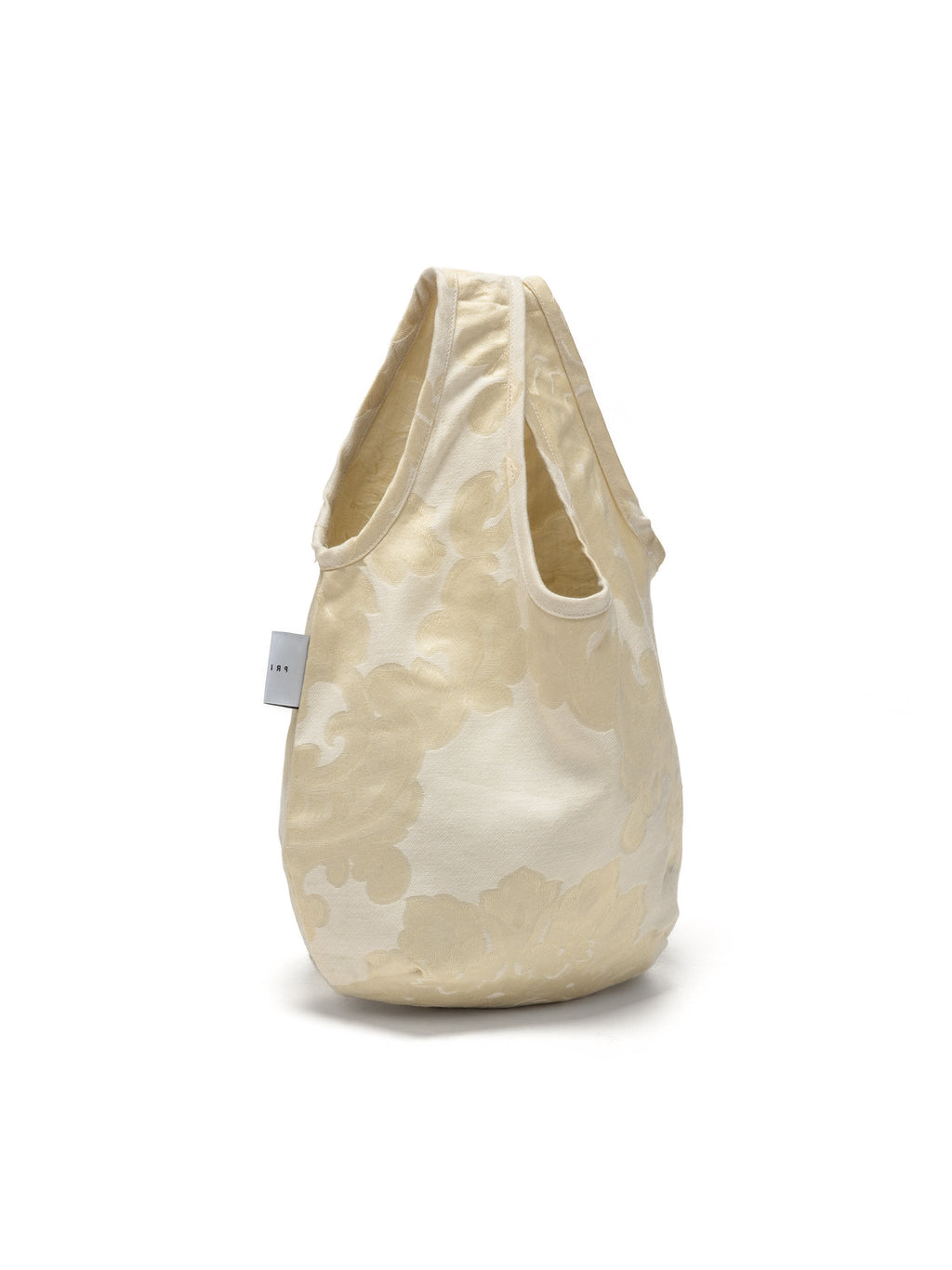 egg tote - vintage jacquard botanical cream