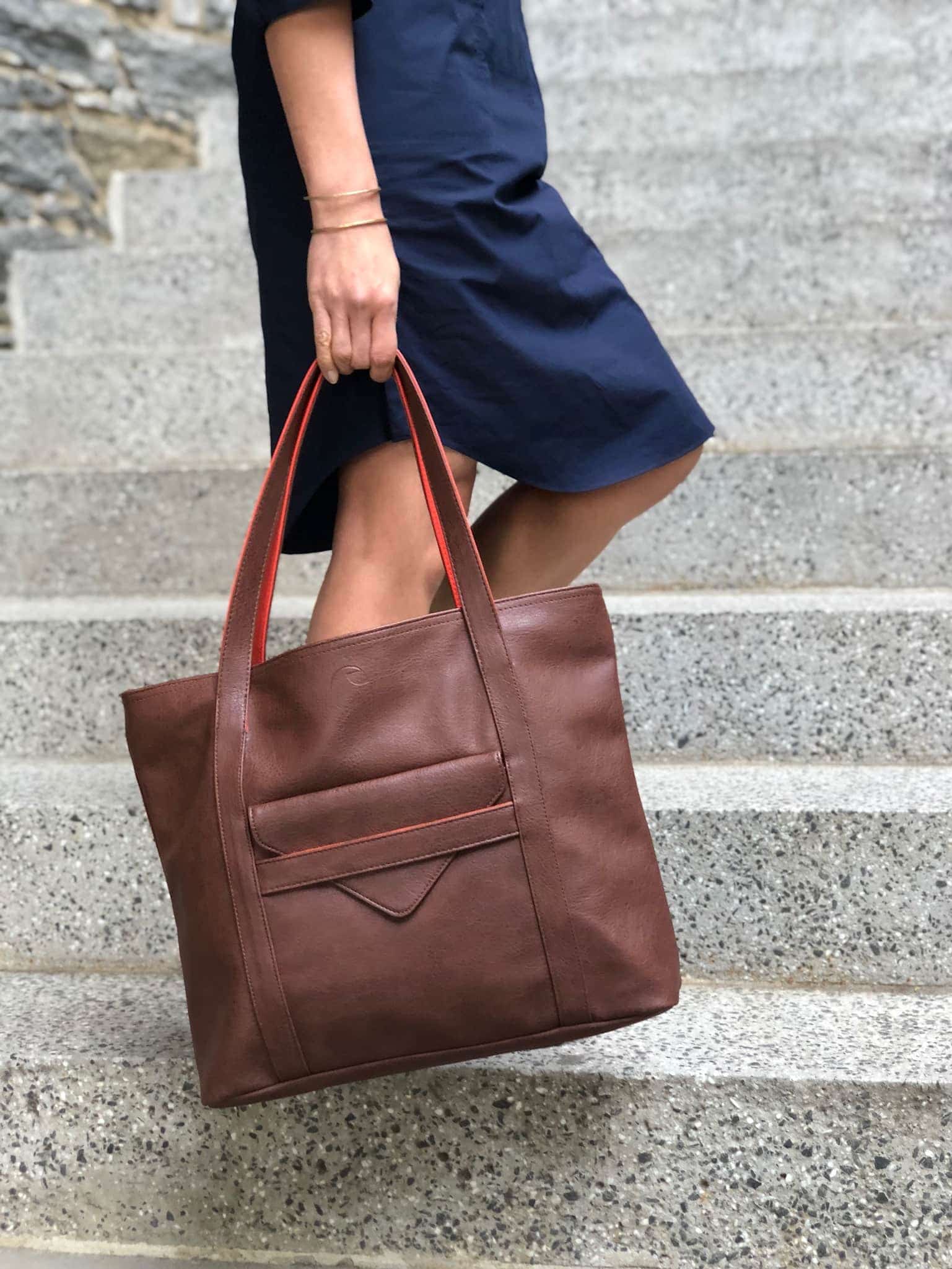 Borough Vegan Leather Tote - RoshelLuxe.com