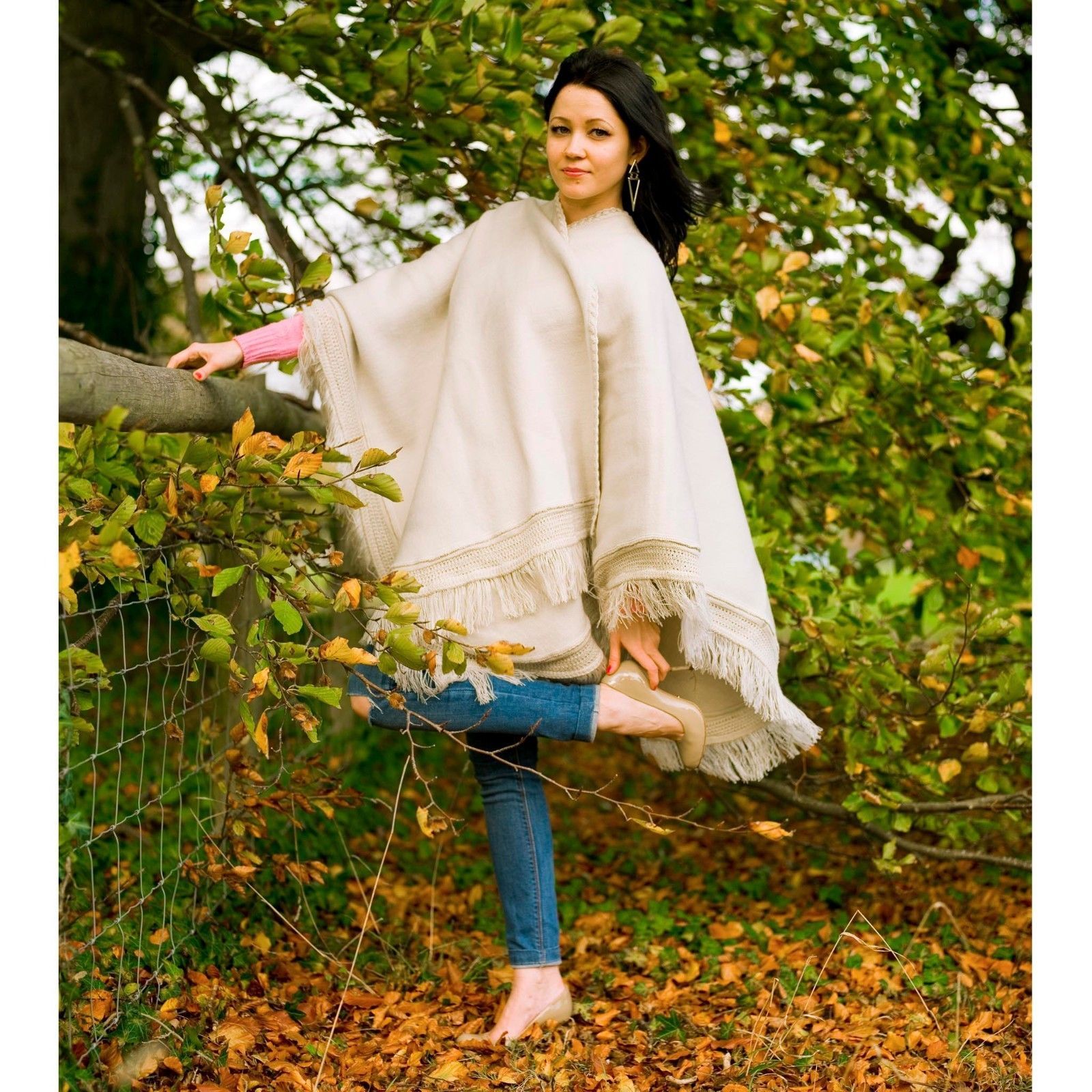 Cape Wrap Solid Alpaca Poncho - RoshelLuxe.com