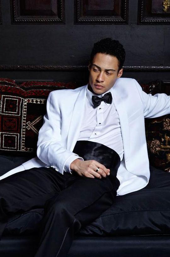 "Brentwood" White Dinner Jacket - RoshelLuxe.com