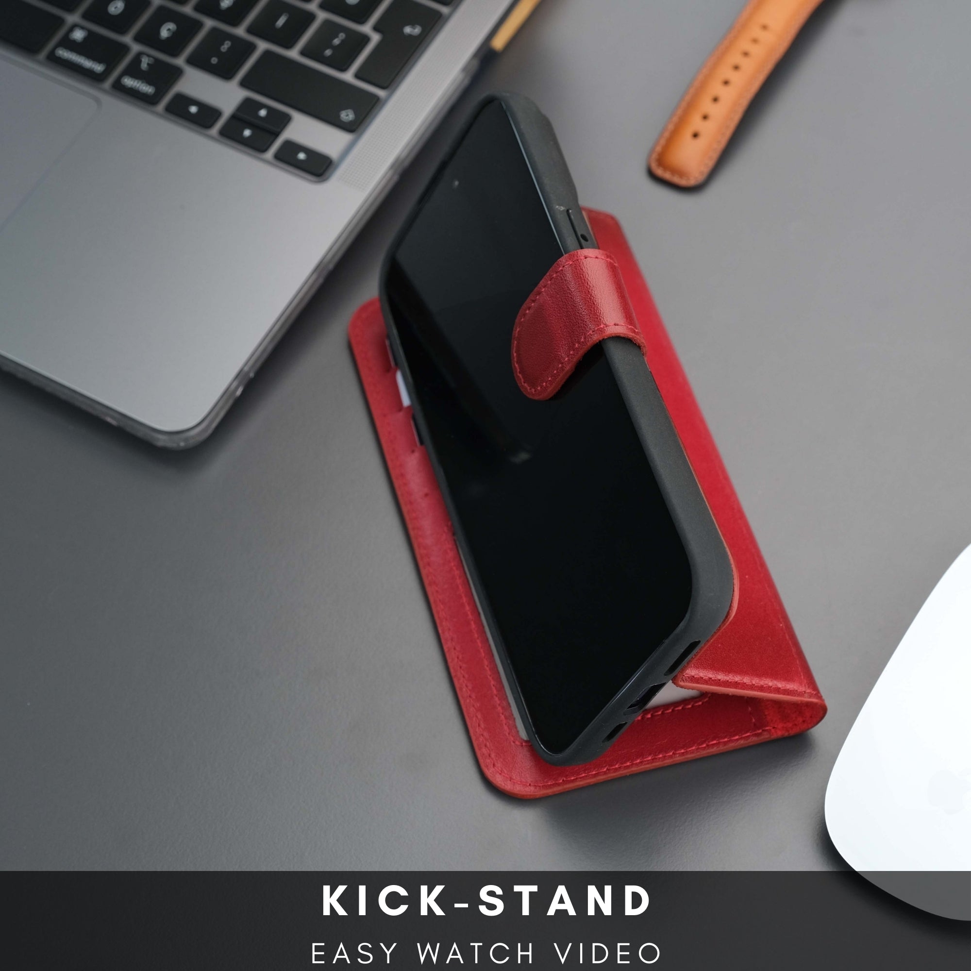 Casper Leather iPhone 15 Wallet Case | Detachable MagSafe Compatible RFID Protection