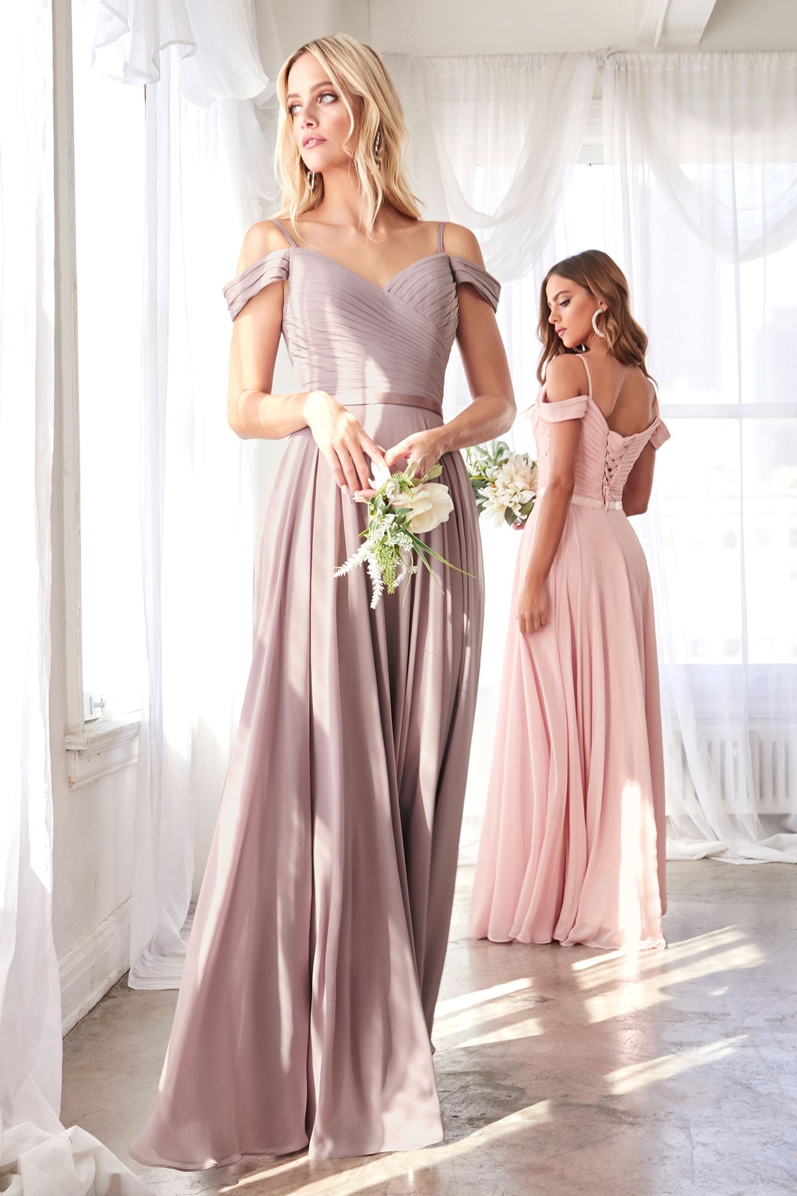 A-Line Chiffon Dress - RoshelLuxe.com