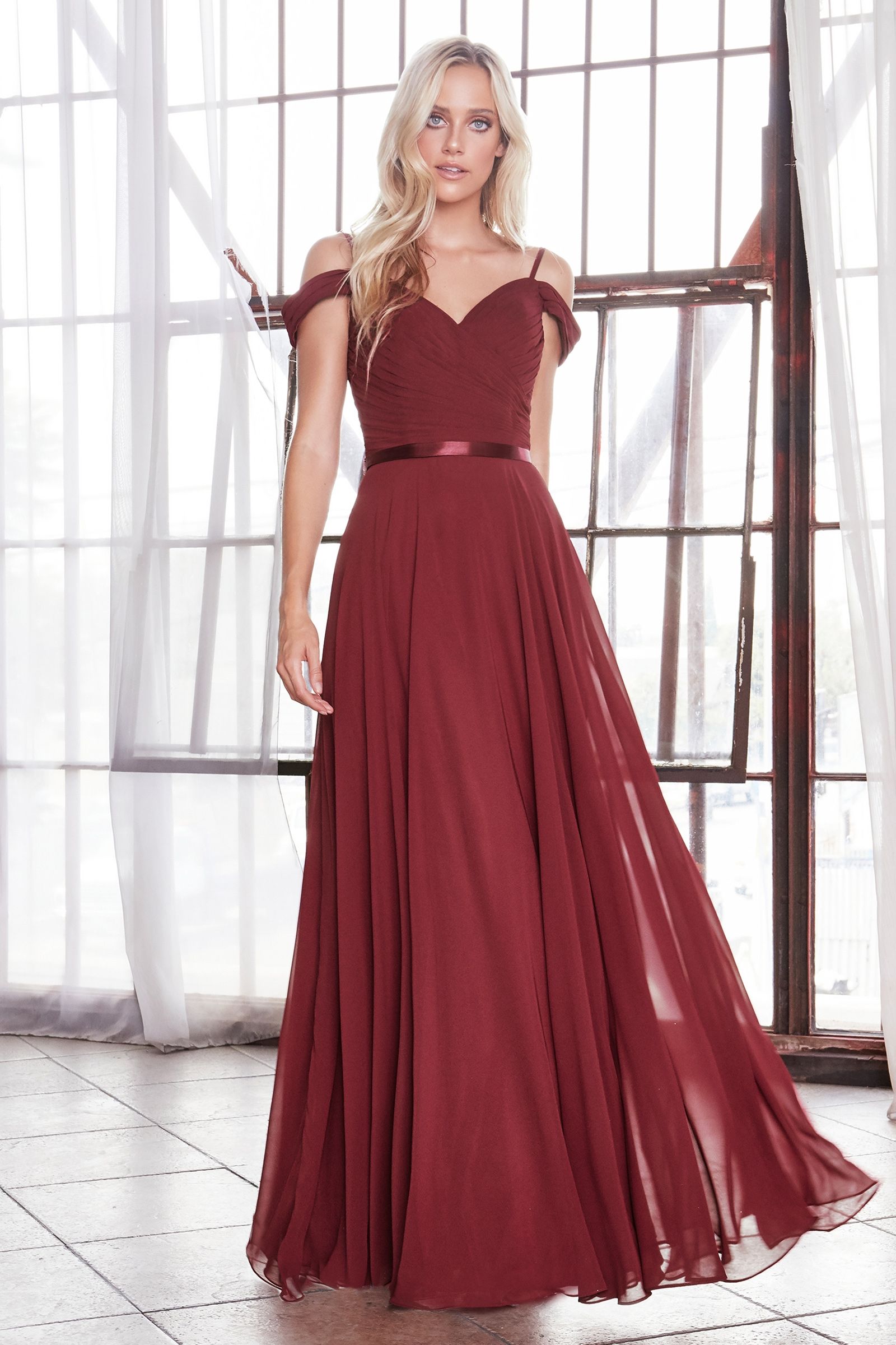 A-Line Chiffon Dress - RoshelLuxe.com