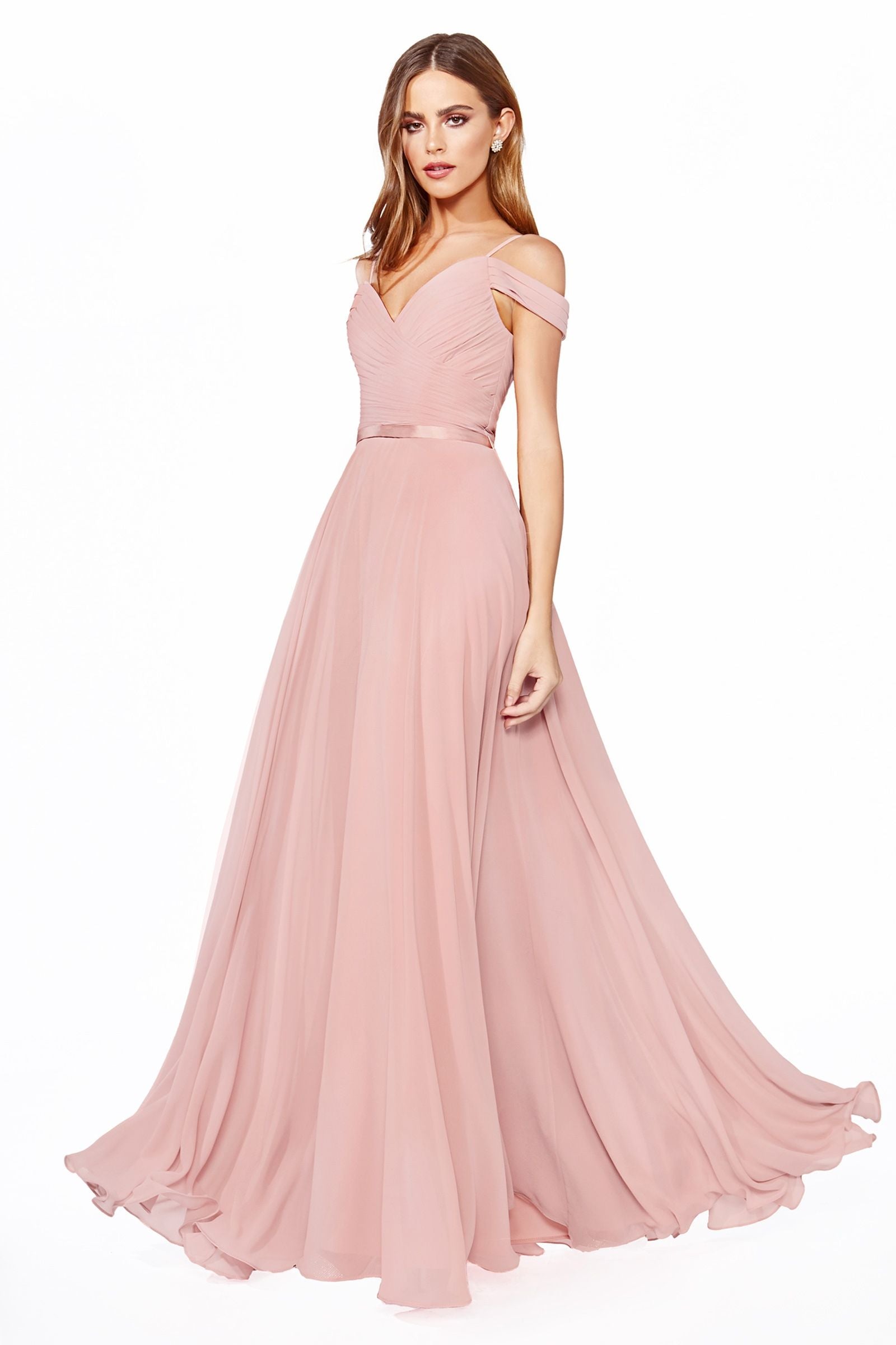 A-Line Chiffon Dress - RoshelLuxe.com