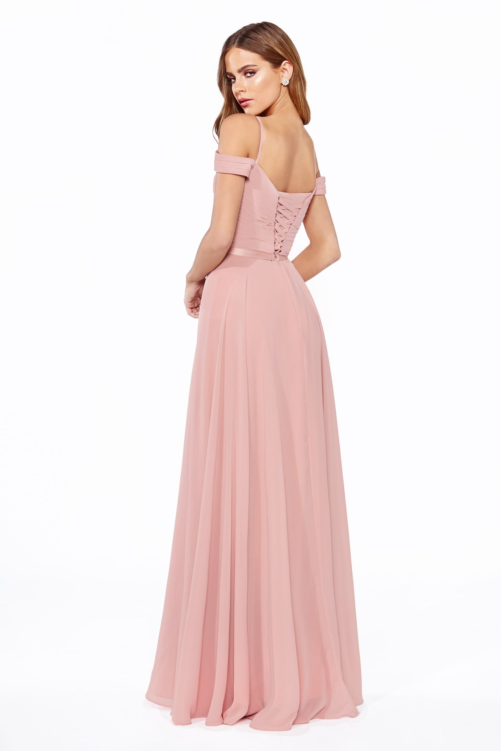 A-Line Chiffon Dress - RoshelLuxe.com