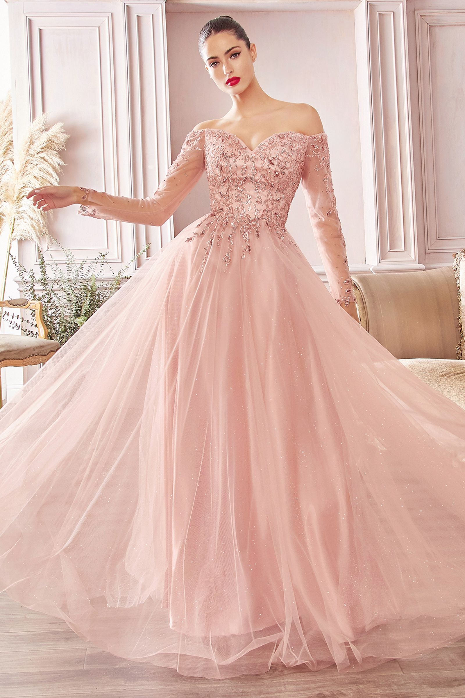 Off The Shoulder A-Line Dress - RoshelLuxe.com