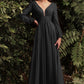 Long Sleeve Chiffon Dress - RoshelLuxe.com