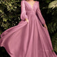 Long Sleeve Chiffon Dress - RoshelLuxe.com