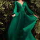 Long Sleeve Chiffon Dress - RoshelLuxe.com
