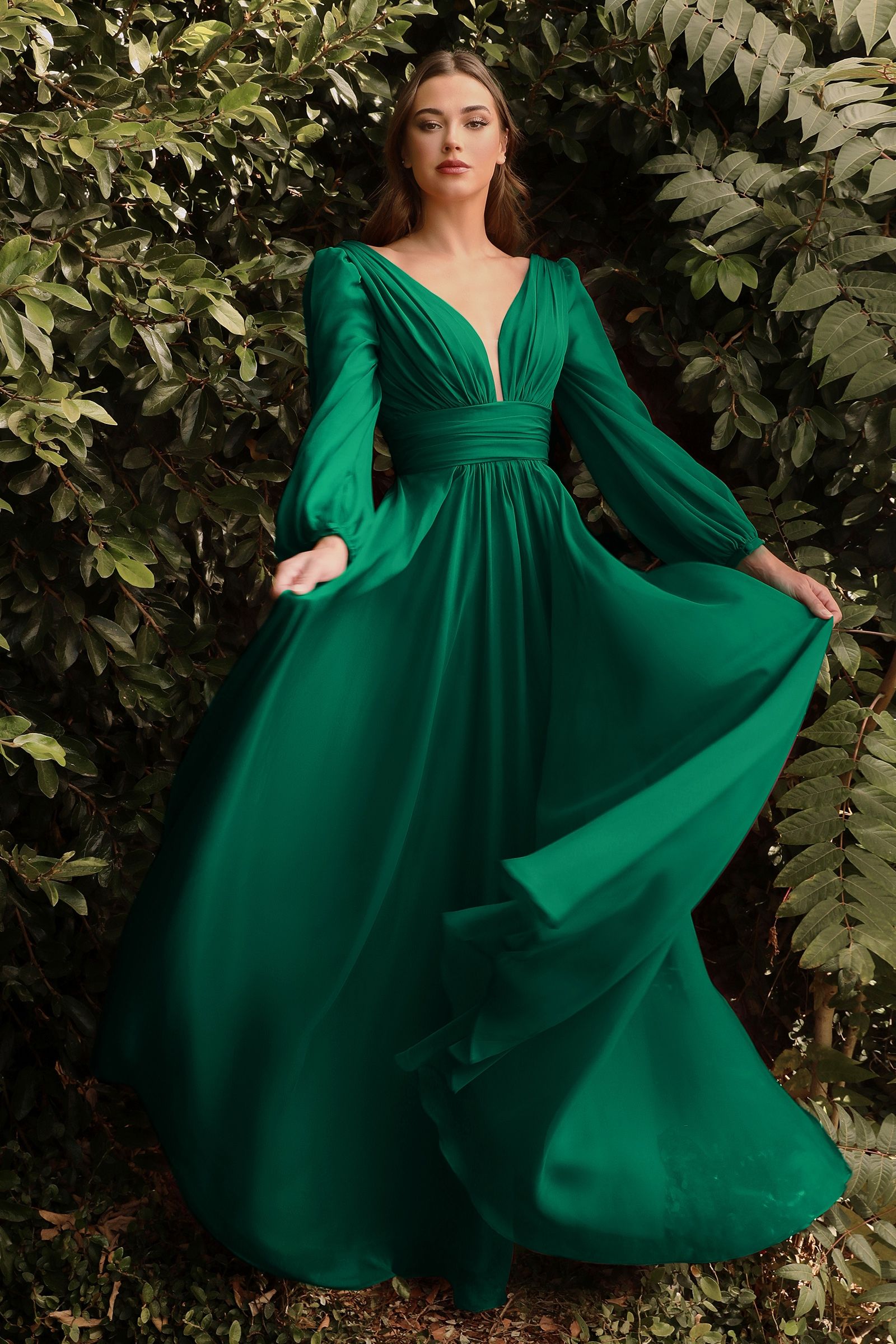 Long Sleeve Chiffon Dress - RoshelLuxe.com