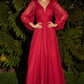 Long Sleeve Chiffon Dress - RoshelLuxe.com