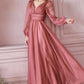 Long Sleeve Chiffon Dress - RoshelLuxe.com