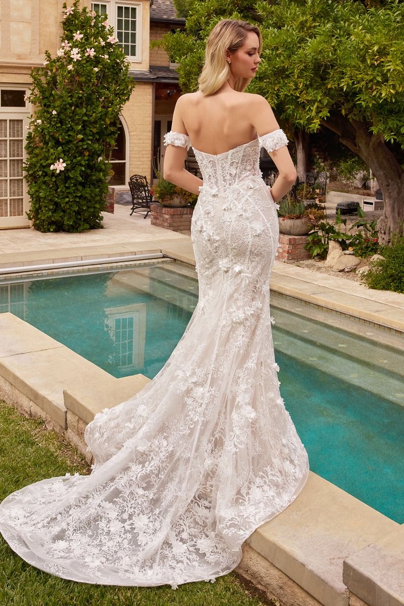 Fit & Flare Bridal Gown With Removable Skirt - RoshelLuxe.com