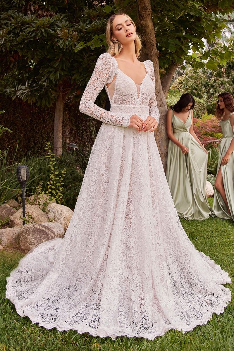 Lace A-Line Dress & Removable Jacket - RoshelLuxe.com