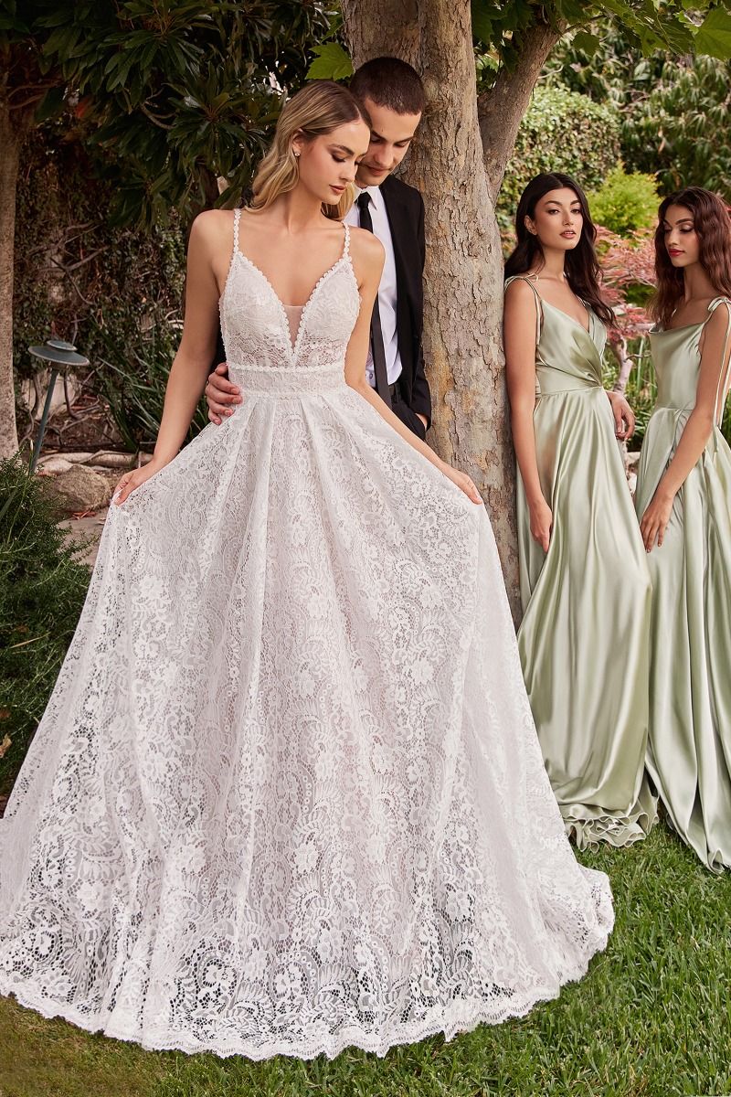 Lace A-Line Dress & Removable Jacket - RoshelLuxe.com