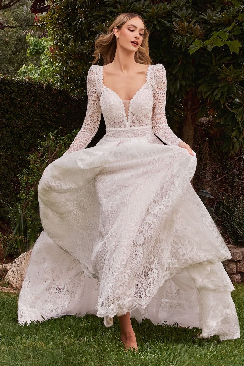 Lace A-Line Dress & Removable Jacket - RoshelLuxe.com