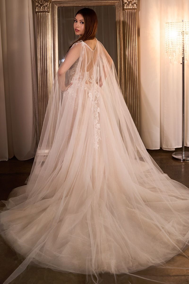 Layered Tulle & Lace Bridal Ball Gown - RoshelLuxe.com