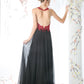 Lace Bodice Chiffon Sheath Dress - RoshelLuxe.com