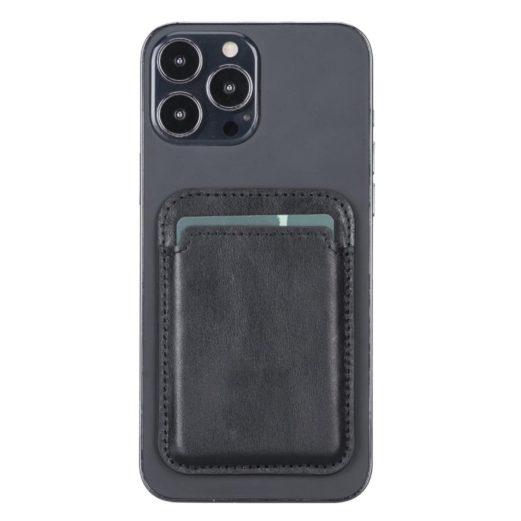 Cortland Full-Grain Leather Card Holder Wallet with Magnet - RoshelLuxe.com