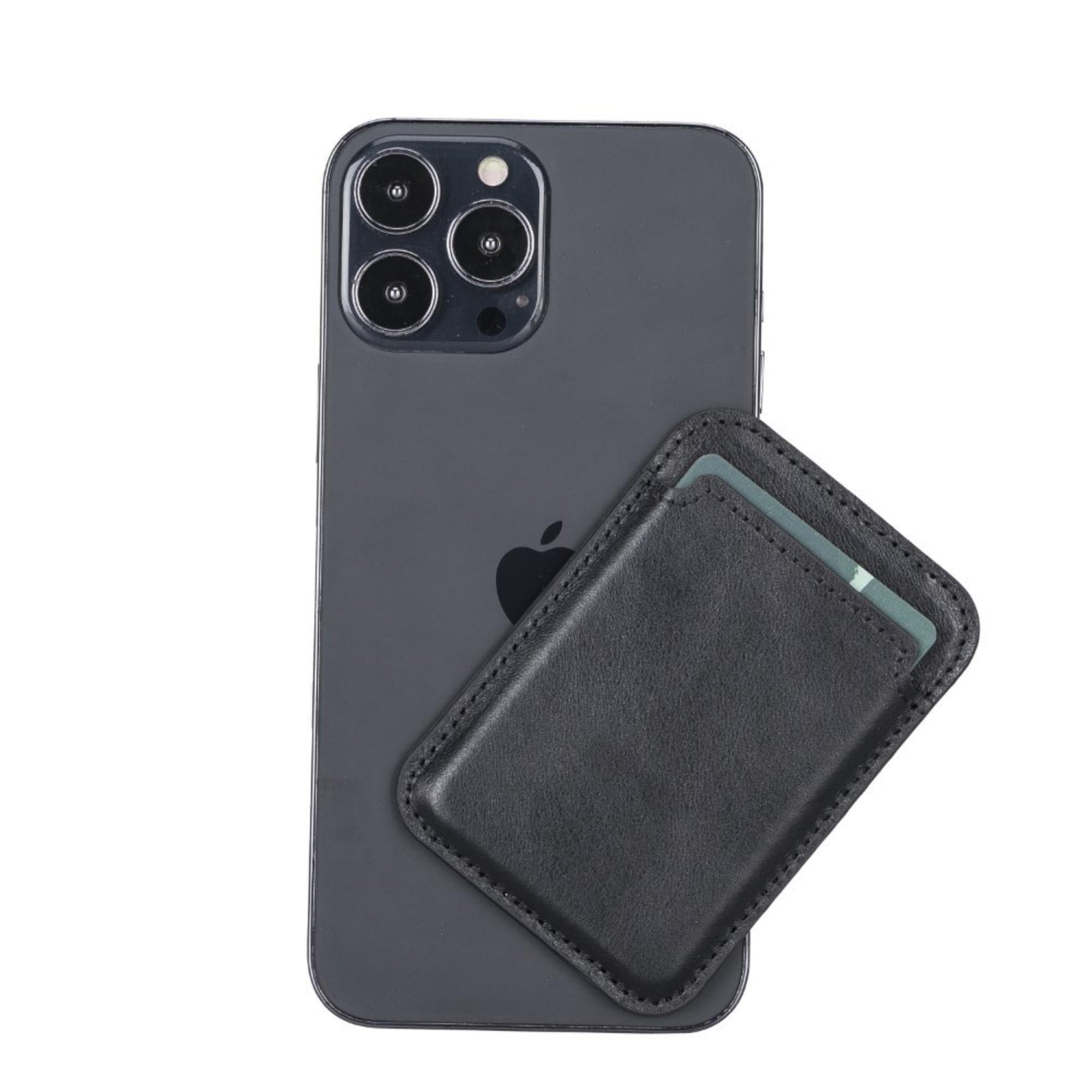 Cortland Full-Grain Leather Card Holder Wallet with Magnet - RoshelLuxe.com