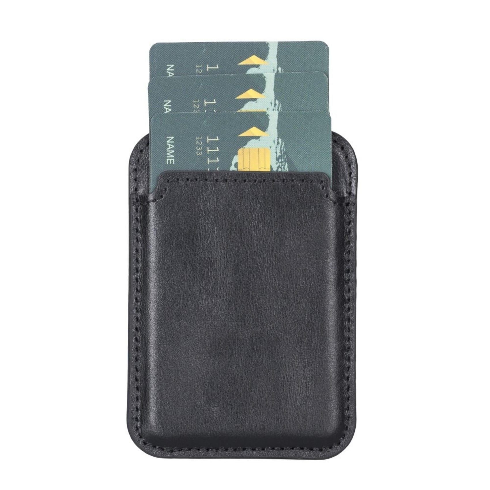 Cortland Full-Grain Leather Card Holder Wallet with Magnet - RoshelLuxe.com