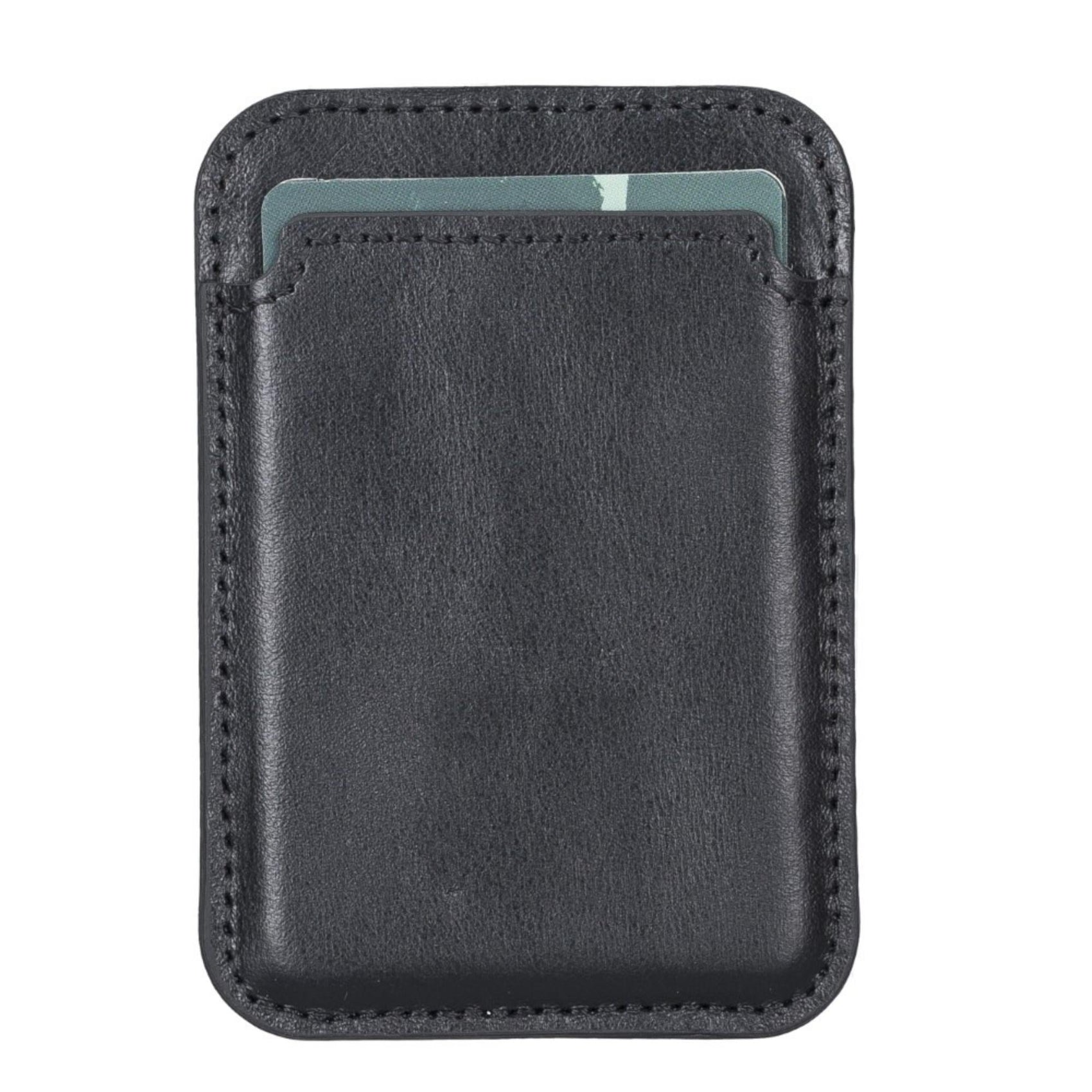 Cortland Full-Grain Leather Card Holder Wallet with Magnet - RoshelLuxe.com