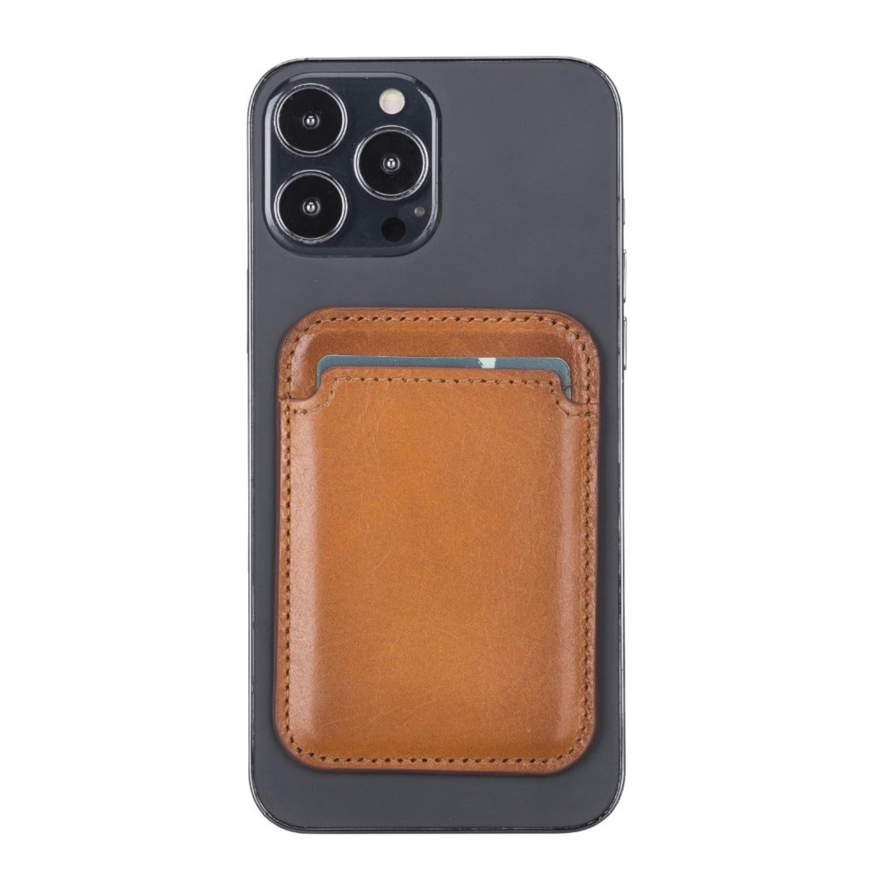 Cortland Full-Grain Leather Card Holder Wallet with Magnet - RoshelLuxe.com