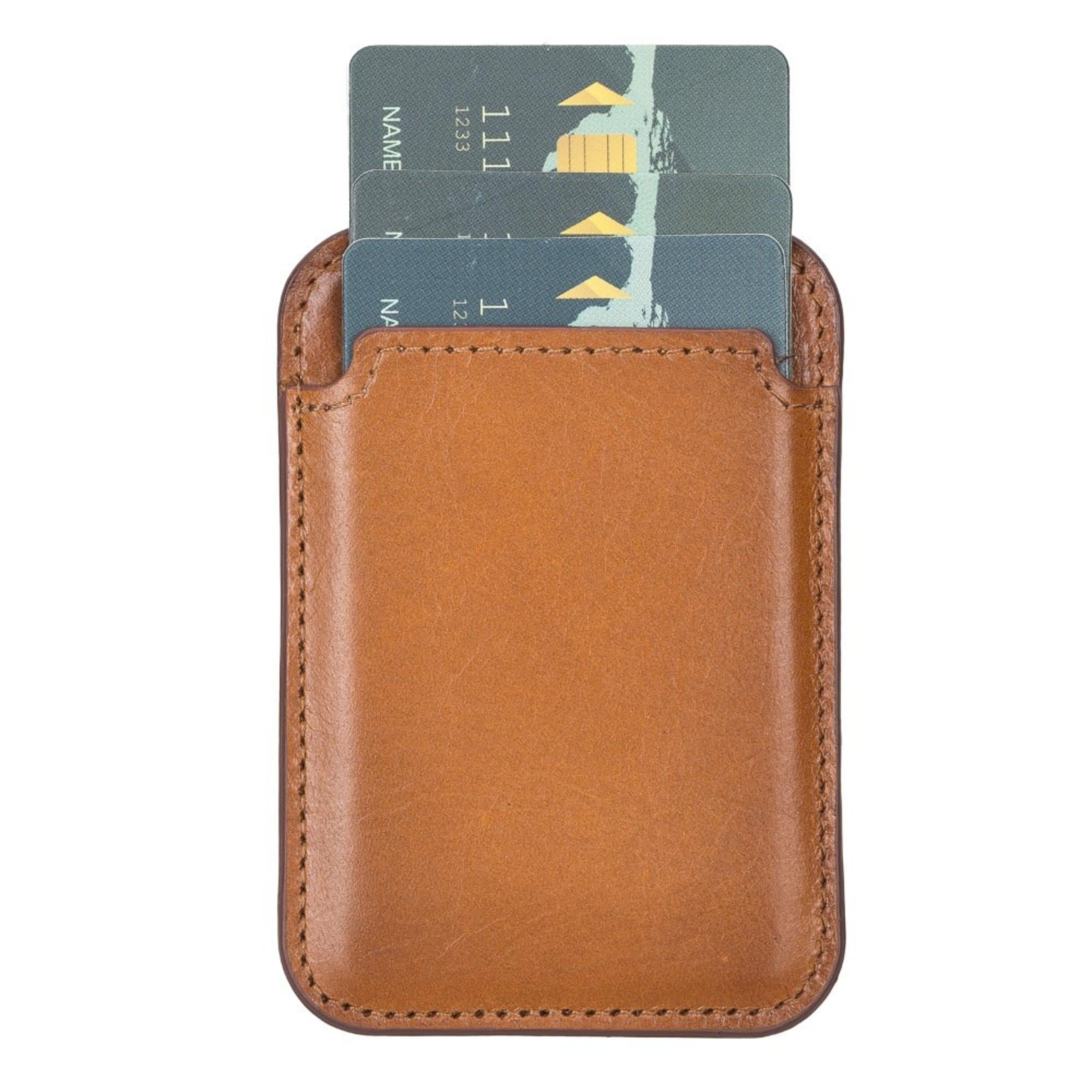 Cortland Full-Grain Leather Card Holder Wallet with Magnet
