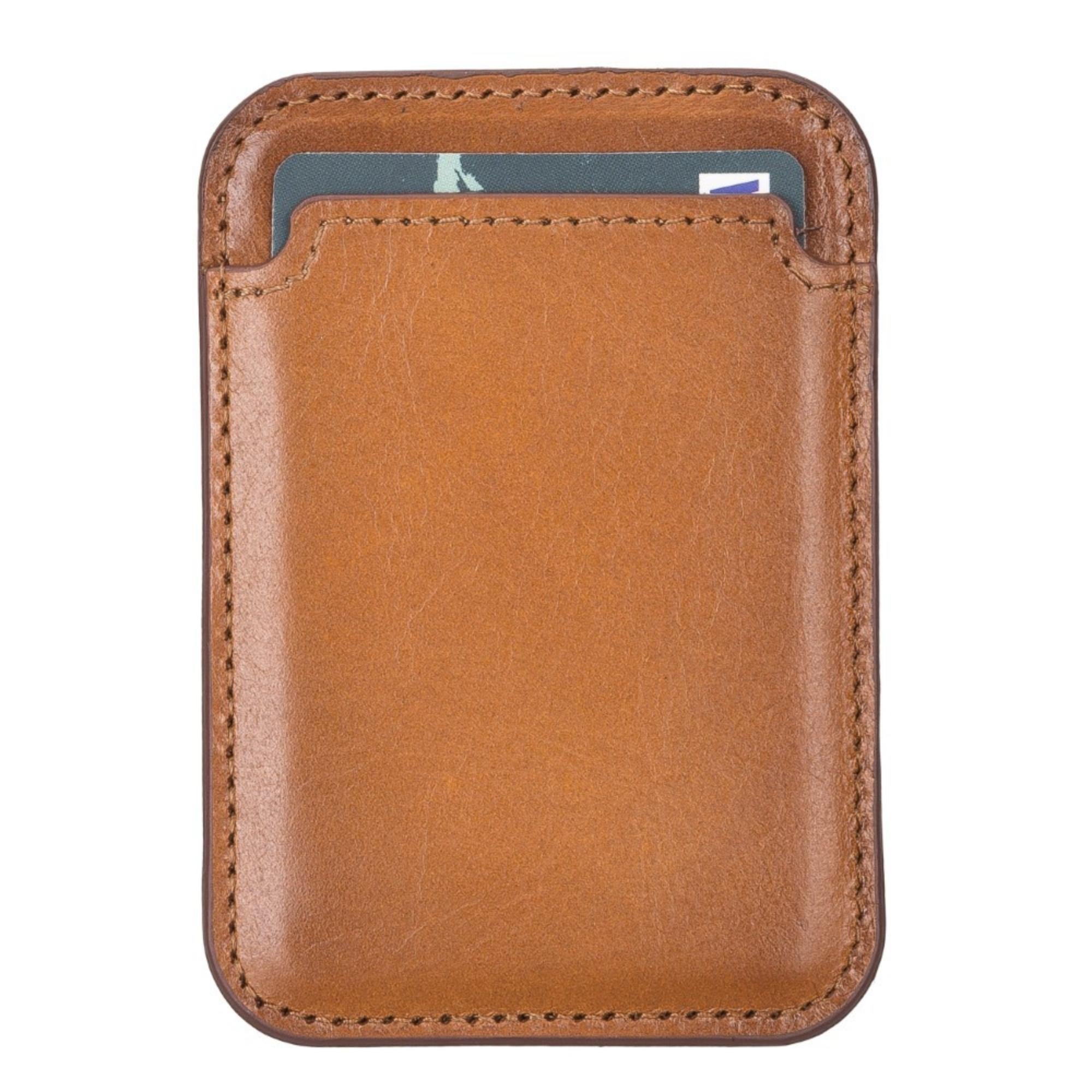 Cortland Full-Grain Leather Card Holder Wallet with Magnet