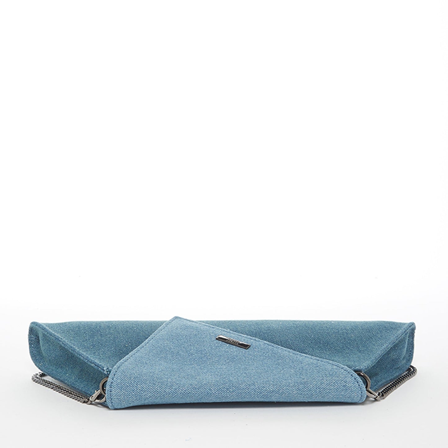 Denim Clutch Bag Two Tone Crossbody Evening Purse Unique Women's Handbag - RoshelLuxe.com