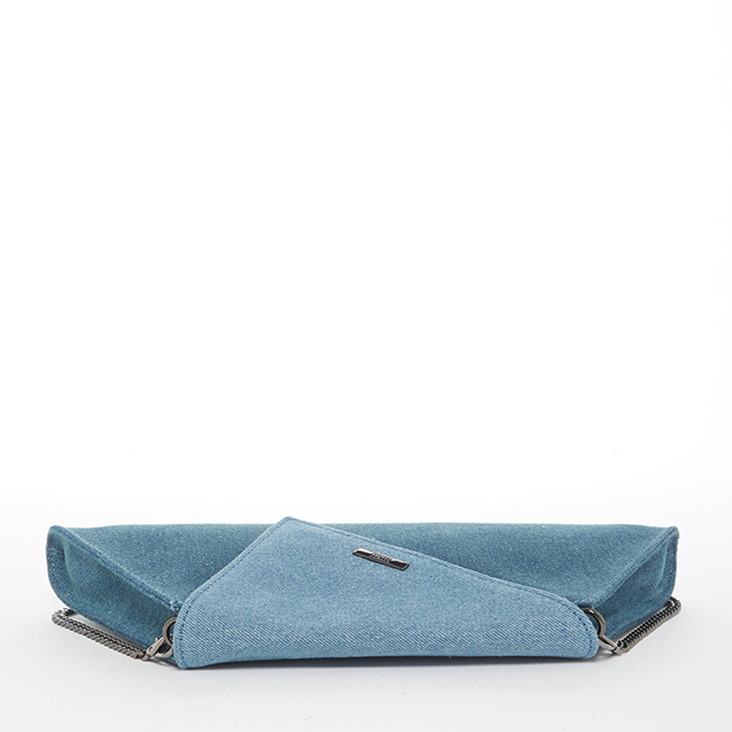 Denim Clutch Bag Two Tone Crossbody Evening Purse Unique Women's Handbag - RoshelLuxe.com