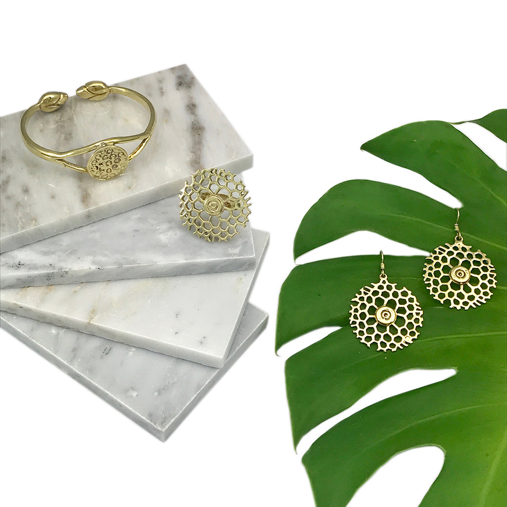 Honeycomb Bomb Earrings - RoshelLuxe.com
