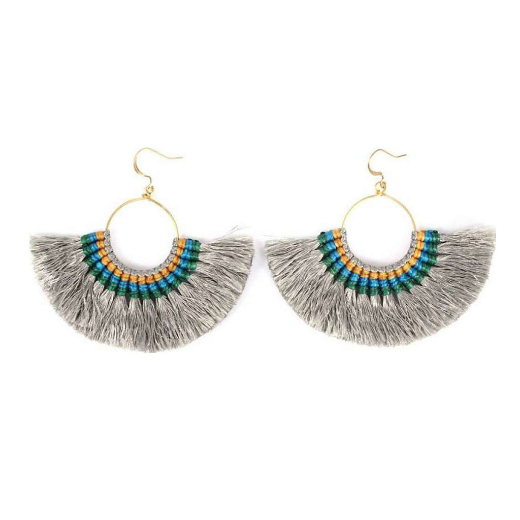 Tassel Fan Earrings - RoshelLuxe.com