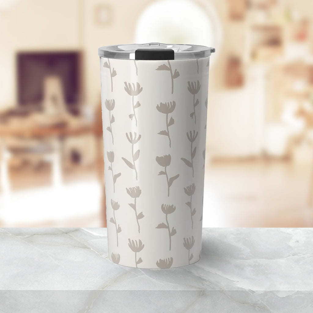 Ink Flower Travel Mug