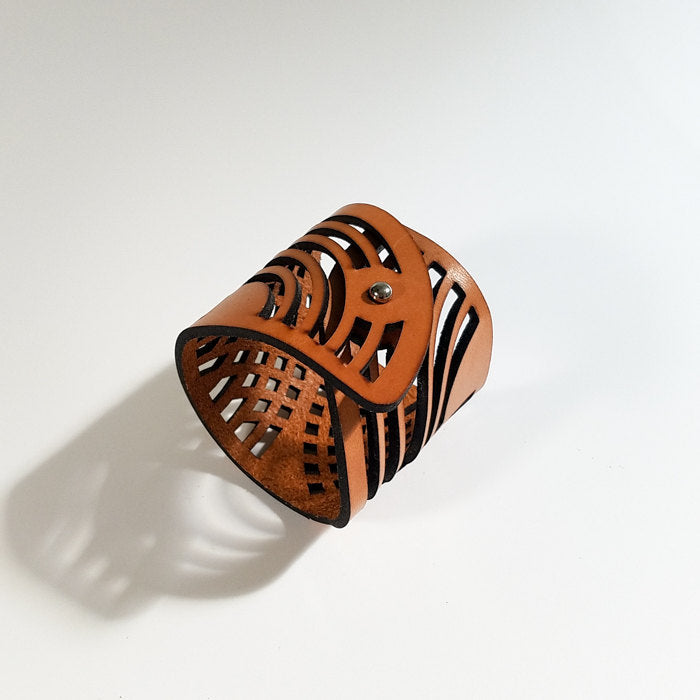 Arc Leather Cuff Bracelet - RoshelLuxe.com